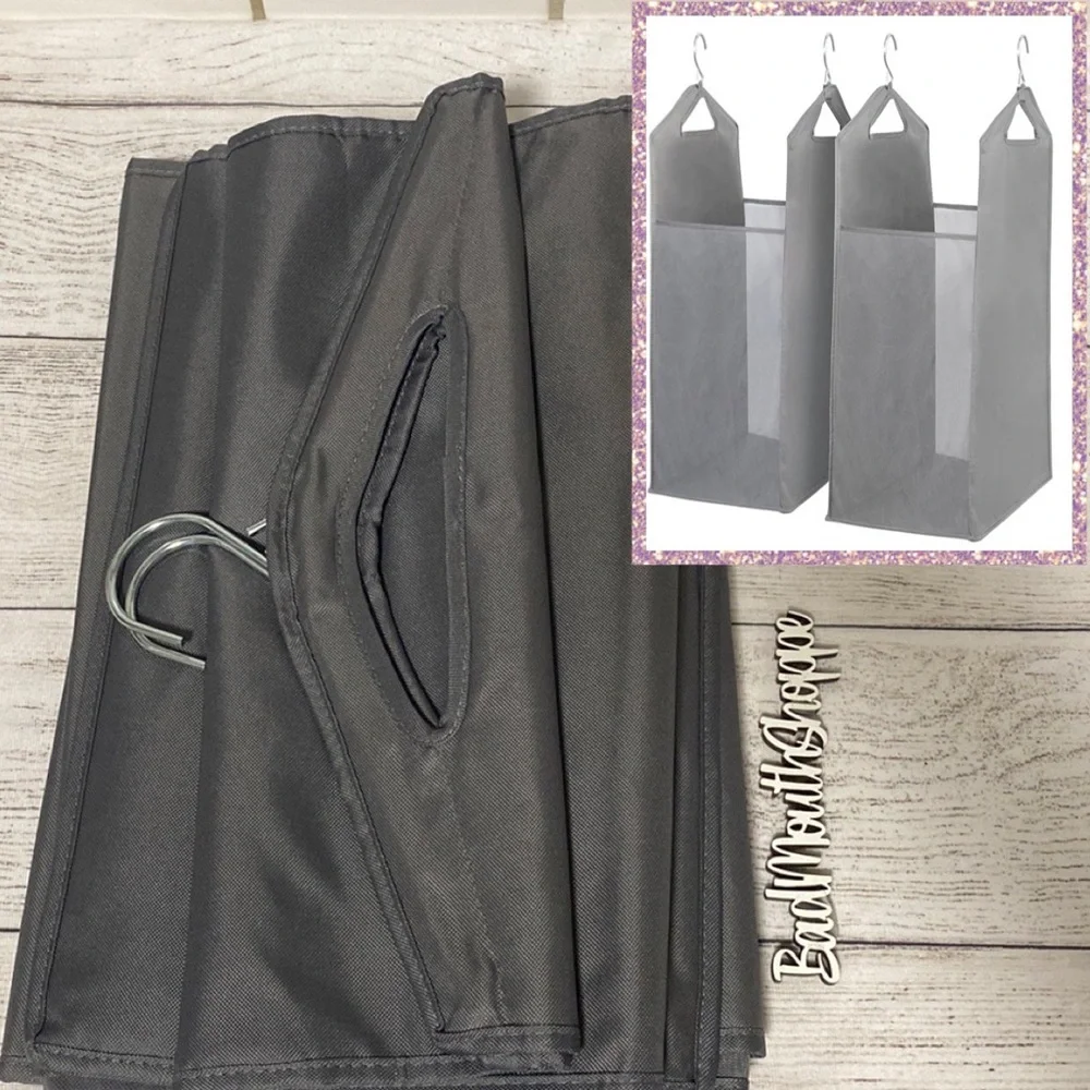 *2 Pack Slim Storage Hanging Laundry Hamper See-Through Mesh Front (1)
